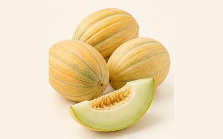 Hasawi melons with a cut slice
